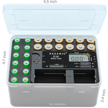 Battery Tester for AA AAA C D 9V & Case Household Batteries Battery Checker