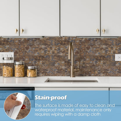 2026 New Upgrade Peel and Stick Backsplash Tile, Peel and Stick 11.34" X 11.57" Wall Tile for Kitchen, Bathroom, Fireplace, Laundry (Beige Ecru, 10 Packs)