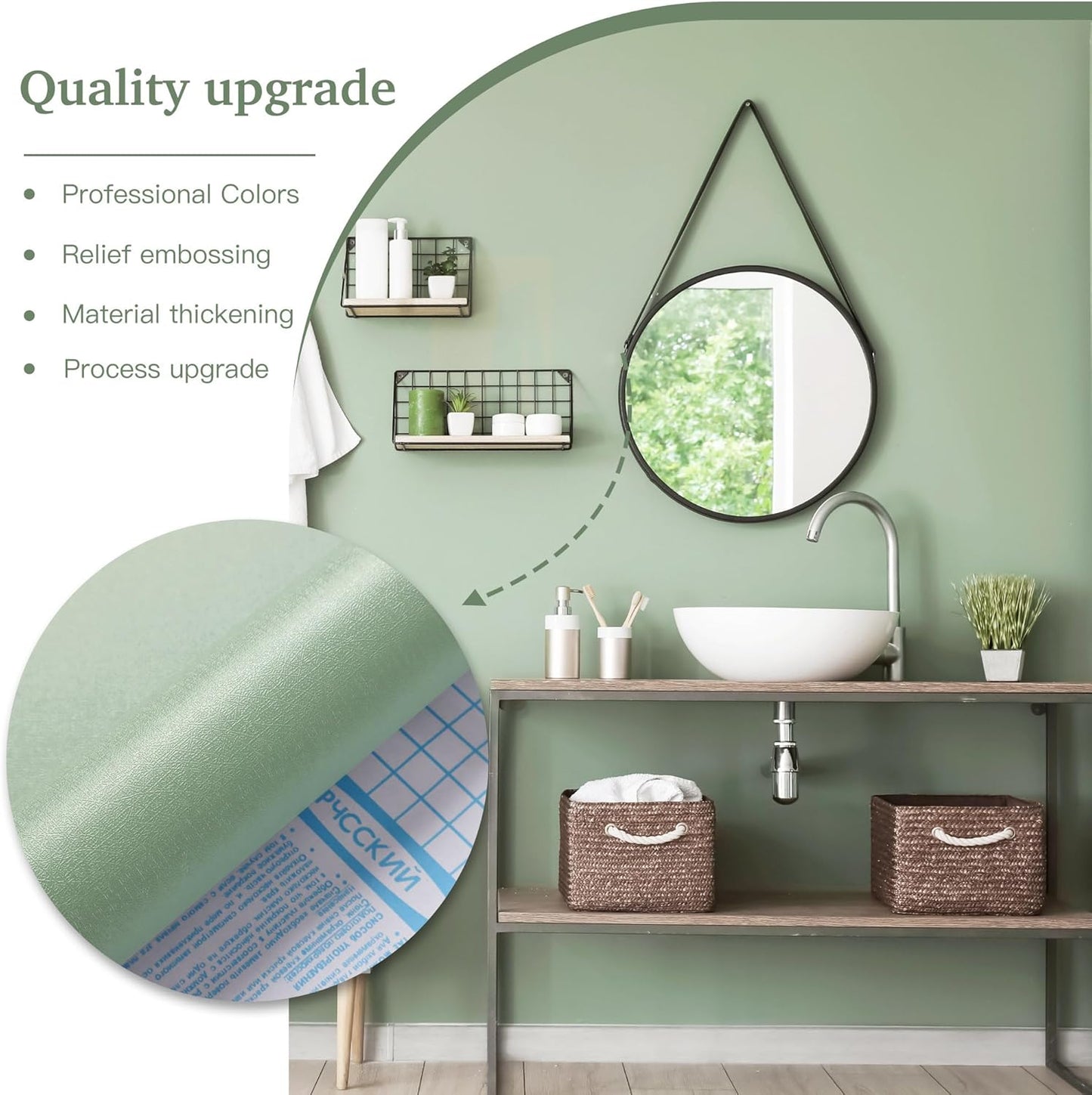 Dimoon 17.7''x118'' Peel and Stick Wallpaper White Contact Paper for New Environmentally Friendly Materials Thickening Upgrade Embossed Renter Friendly Wall Paper Modern Vinyl Wrap Countertop Bedroom