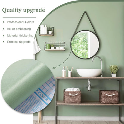Dimoon 17.7''x118'' Peel and Stick Wallpaper White Contact Paper for New Environmentally Friendly Materials Thickening Upgrade Embossed Renter Friendly Wall Paper Modern Vinyl Wrap Countertop Bedroom