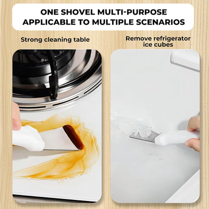 Glass Stove Curved Edge Scraper Flexible Black Straight Tool for Grease and Residue Removal