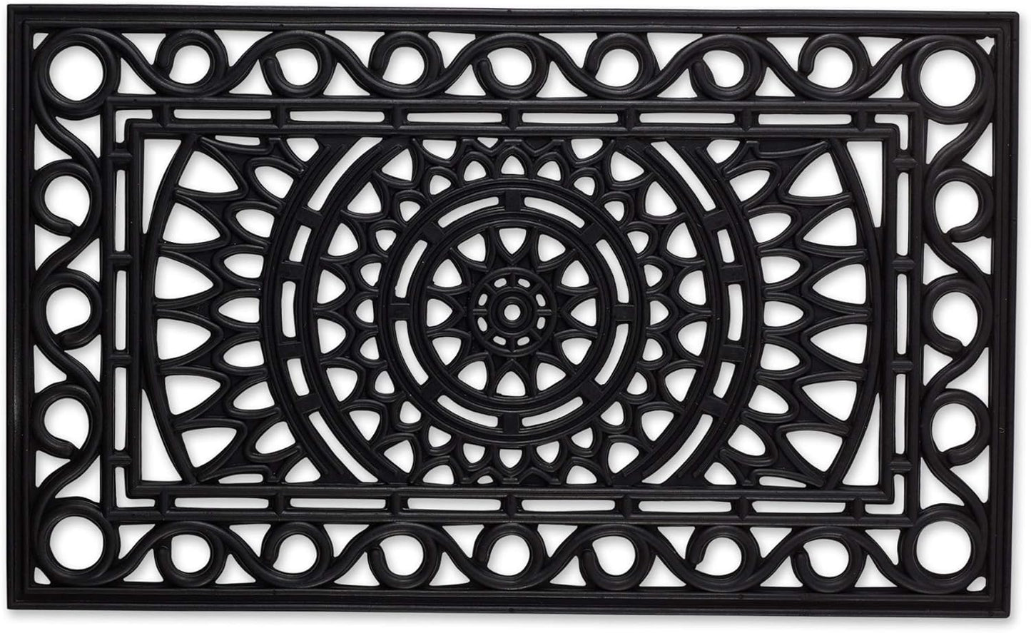 DII Rubber Doormats Collection All Weather, 18x30, Lattice