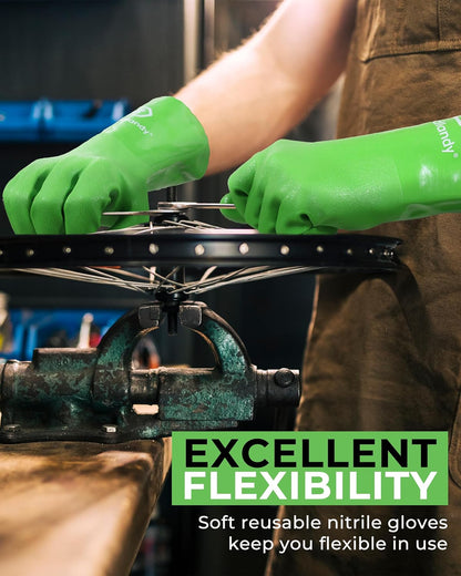 HANDLANDY Chemical Gloves, Heavy Duty Cleaning Gloves