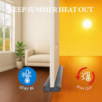 Ciieyuo Premium Velvet Under Door Draft Stopper, 30'' to 36'' Adjustable Gap Filler, Double-Sided Windproof Seal, Easy Install to Block Noise, Cold Air, Light, Dust, and Drafts