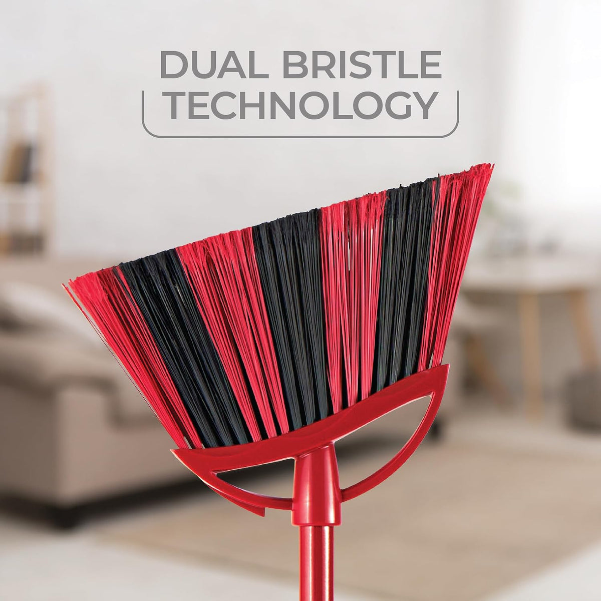 O-Cedar Strong Sweep Broom and Dustpan Set with Detail Brush | Indoor Outdoor Heavy Duty Stiff Bristle Broom | Step-On Dust Pan