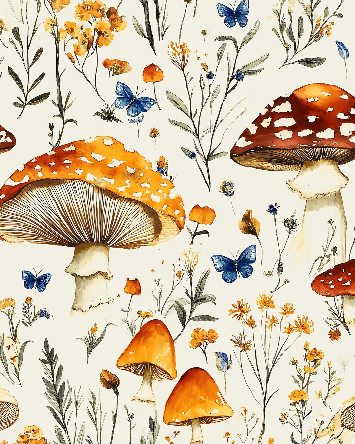 BOKEBEVE Watercolour Floral Peel and Stick Wallpaper Boho Vibrant Contact Paper Renter Friendly Wall Paper for Countertop Cabinet Wall Shelf Liner Removable Blue Colorful 17.5 x 118In