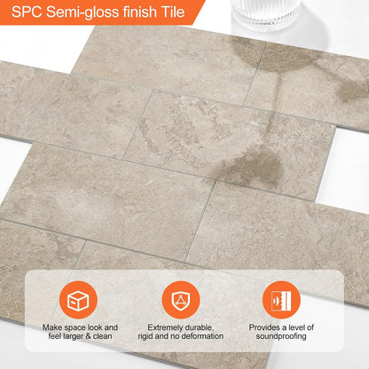 10- Sheet Polished White Peel and Stick Backsplash, 12’’Luxury PVC Ceramic Look Self Stick Subway Tiles, Waterproof Peel and Stick Wall Tiles for Kitchen and Bathrrom