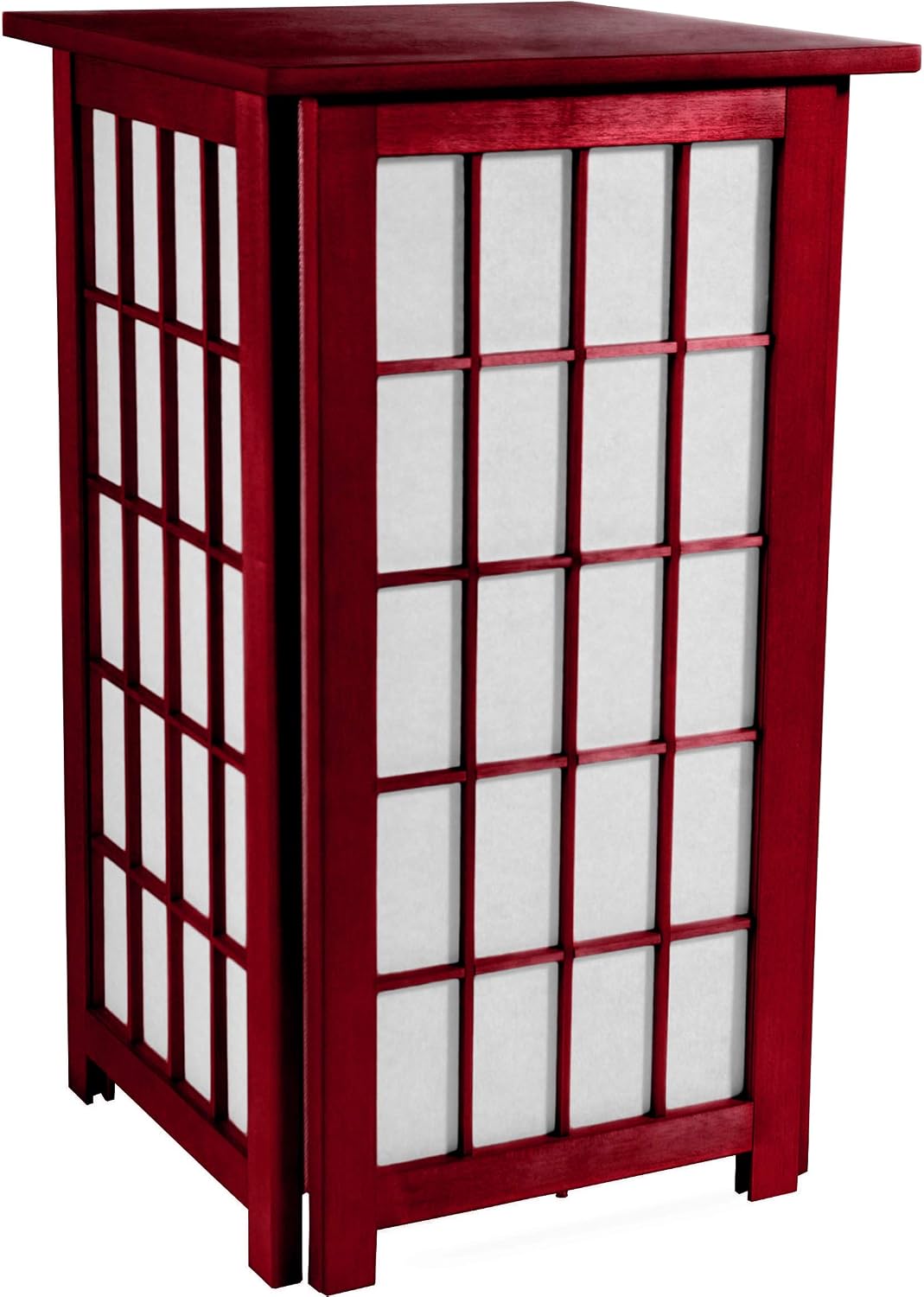 Red Lantern 27" Tall Hokkaido End Table Shoji Lamp, Natural