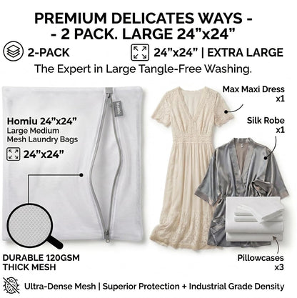12x16 Small Mesh Laundry Bags for Delicates, 4-Pack – for Lingerie, Bras, Socks & Swimwear – 120GSM Honeycomb Mesh Protects Delicates in Washer & Dryer