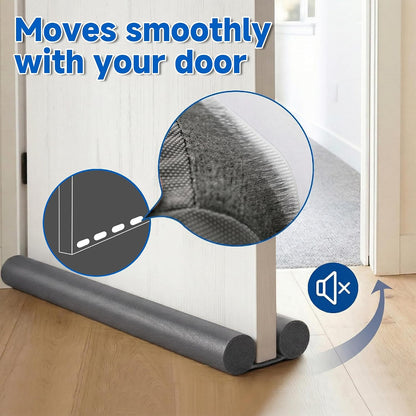 MAXTID Under Door Draft Stopper for Bottom of Doors 38" Black Door Blocker Noise ReducerLight Cold Air Guard Breeze Sound Proof Door Sweep Weather Stripping Door Seal Insulation Strip Gap Filler