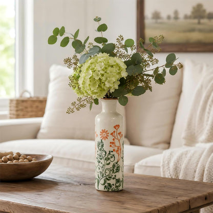 TBWIND Ceramic Vases Set of 3, Neutral Pottery Rustic Farmhouse Flower Vase | Small Decorative Flower Vases Modern Home Decor for Table Mantel Entryway Bookshelf Living Room Kitchen Bedroom