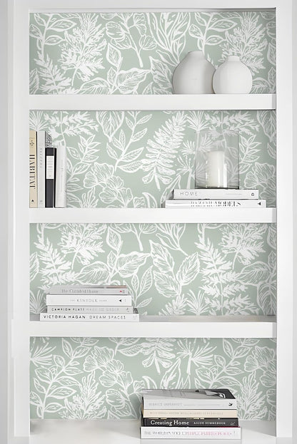 Safiyya Peel and Stick Wallpaper Boho Modern Beige Leaf Contact Paper Peel and Stick Wall Paper Self Adhesive Removable Wallpaper for Bedroom Bathroom Vinyl Roll 78.7"x17.3"