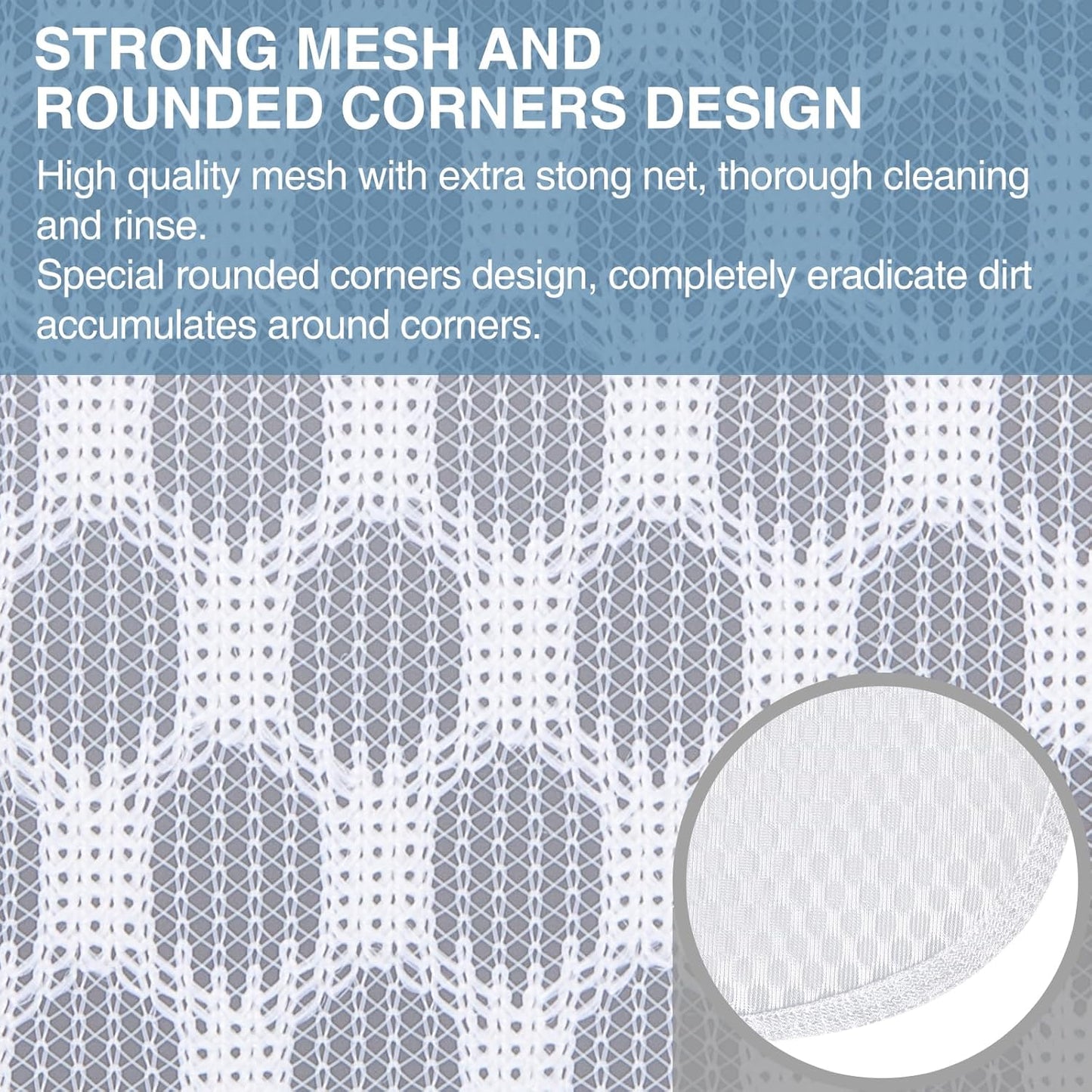 3 pcs Durable Honeycomb Mesh Laundry Bags for Delicates 3 Medium (12" x 15")