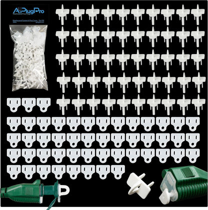 (Set of 10, White0 The Original Weatherproof Gaskets & Plug Covers - Made in USA, Outdoor Waterproof GFCI Protectors, Christmas Light Installation, Extension Cords, Stop GFCIs from Tripping