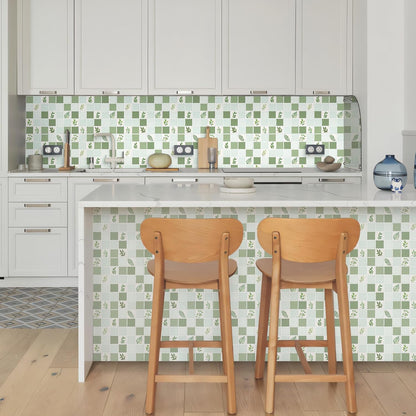Peel & Stick Tile Stickers Waterproof Self-Adhesive Backsplash Stickers for Kitchen Bathroom Decor 10 Pack 11.8''x11.8'' (Light Green)