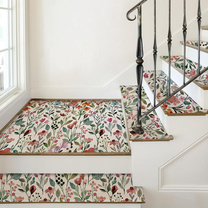 Simon&Siff Floral Peel and Stick Wallpaper, 17.3" x 120" Self Adhesive Wallpaper Boho Flower Kitchen Cabinets Furniture Decorative Renter Friendly Wall Paper