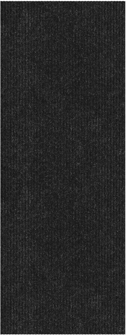 Ottomanson Mud Mat 2' x 4' Entryway Rug - Non-Slip Scraper Doormat for Muddy Paws, Dirt Trapping Indoor/Outdoor Mat for High-Traffic Areas, Kitchen, Garage, Patio, Black
