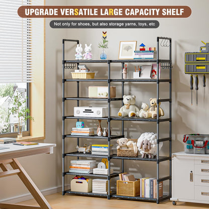 OYREL Sturdy Metal Organizer for Narrow Closets, Shoe Shelf Stand