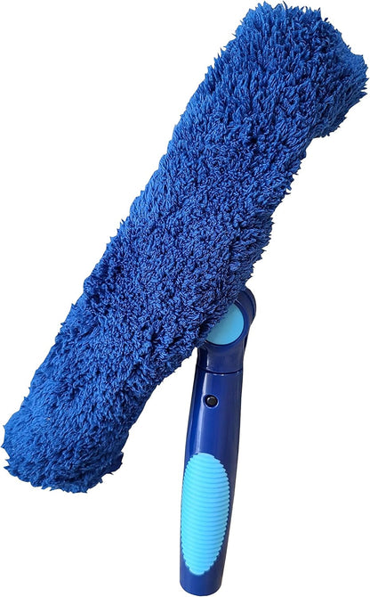 Bring It On Professional Window Squeegee with Microfiber Scrubber 10 Inch
