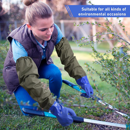 MUMUKE Long Waterproof Gloves, 28 inch | Long Chemical Gloves, Reusable, Padded Cotton Lined, Acid & Oil Resistant