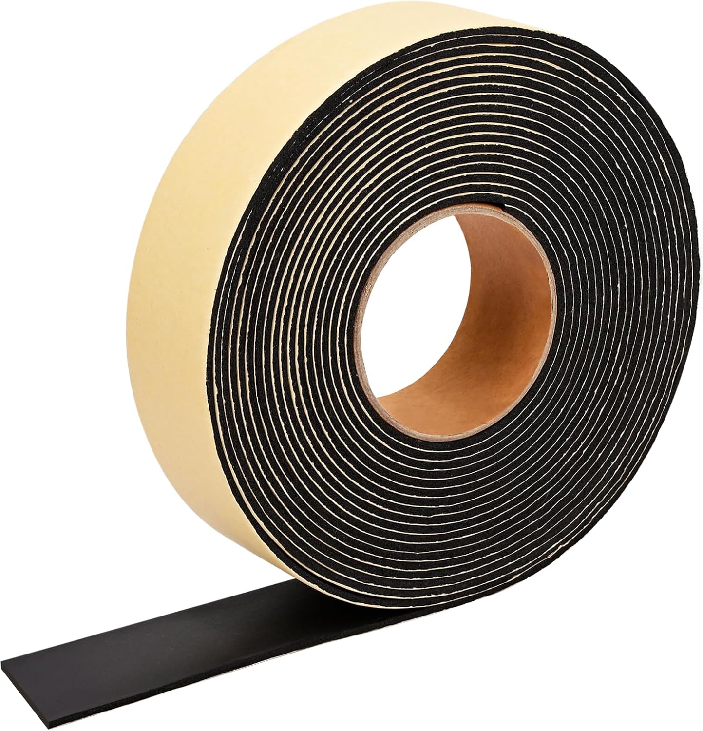 Weather Stripping Door Seal Strip 30 Feet, 2 Inch Wide X 1/8 Thick Black Foam Seal Tape Strong Adhesive for Doors and Windows Insulation, Soundproofing, Rattle