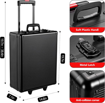 TLGREEN 799pcs Mechanic Tool Set with Aluminum Trolley Case,Home Repair Tool kit,Complete Tool Box Set for Home,Automotive,Dorm,Garage,Black