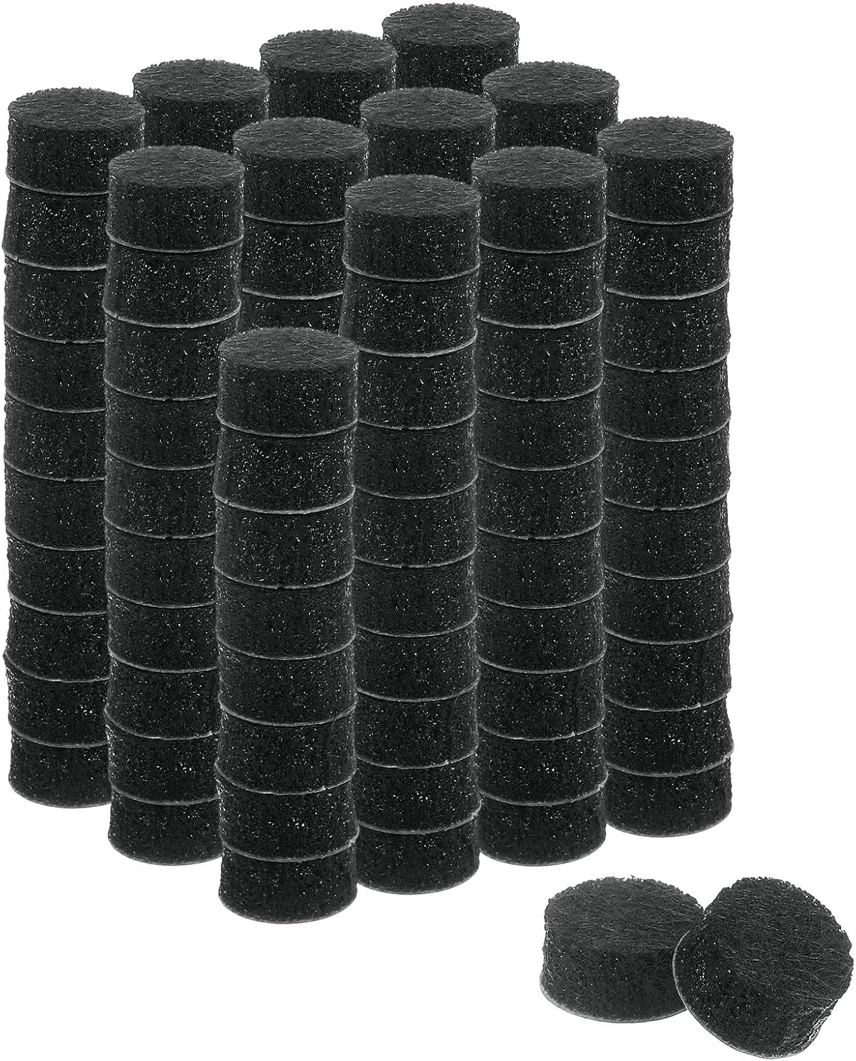 uxcell Furniture Pads, 36Pcs 0.5" - Round Self Adhesive Felt Furniture Pads, Floor Protectors for Furniture Feet Chairs Legs Hardwood Floors (Black)