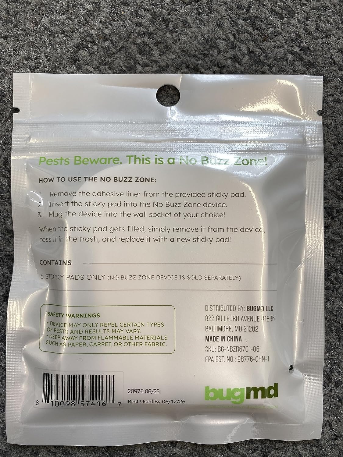 BugMD No Buzz Zone Fruit Fly Traps for Indoors with Honey Scent Bait & UV Light – Gnat Traps for House Indoor, Plug in Fly Trap Indoor, Bug Zapper Alternative, Mosquito Trap for Home