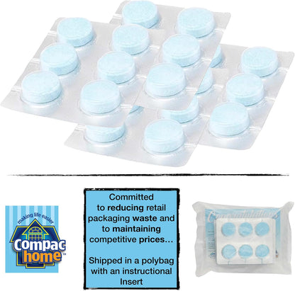 COMPAC HOME Plink Sink Drain Cleaner and Deodorizer, Air Fresheners for Garbage Disposal, Lemon Scented, Home Accessory Cleaning Products for Kitchen and Clogged Drain, 6 Tablets (Pack of 1)