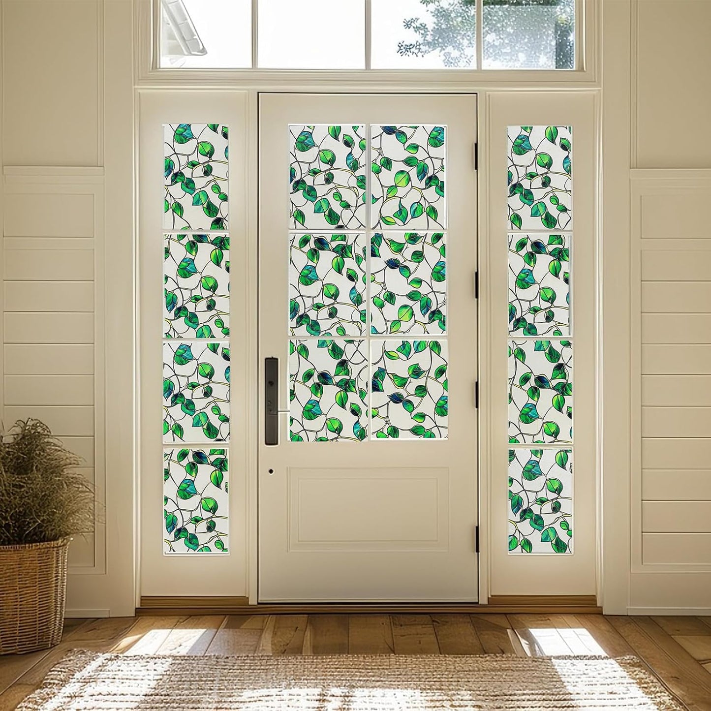 SOMWISE Frosted Glass Window Film, Heat Insulation, UV Block, Anti-Glare, One Way Privacy Tint, Static Cling for Home Bathroom Door, Renter Friendly, Day & Night Privacy