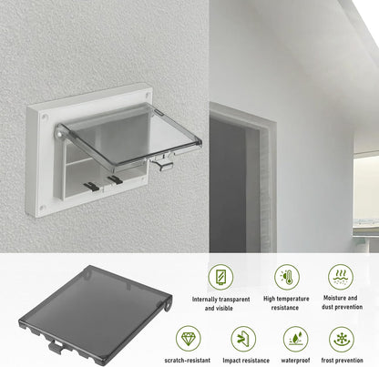 DBVC-1 Extra Duty Replacement in-Use Cover for Wet Locations,Type 3r Enclosure Cover for DBVR1C/DBVS1C/DBVM1C/60VC 1-Gang (Vertical) in Tool Box Electrical Outlet Box - Clear 3pcs (DBVC1-3)