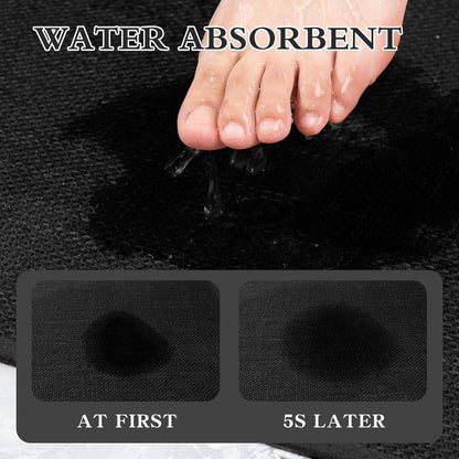 chakme Bathroom Rugs Mat 24x17, Ultra Thin Non Slip Bath Mat Small Quick Dry Absorbent Bath Mat for Bathroom Floor, (Dark Beige, 24"x17")