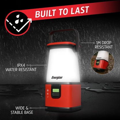 ENERGIZER WeatheReady LED Camping Lantern PRO-360, IPX4 Water Resistant Tent Light, Ultra Bright Battery Powered Lanterns for Camping, Outdoors, Emergency Power Outage