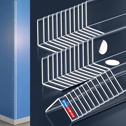 Wall Corner Protector, Walls Edge Protector，Self-Adhesive Wall Corner Guards,PVC Double Side Edge Protector， Furniture Stairs Guard (Gray 2PCS 90cm/35.4in)