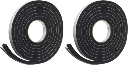 Frost King R338H Self-Stick Rubber Foam Weatherseal, 3/8"W, 3/16"T, Black|Blacks
