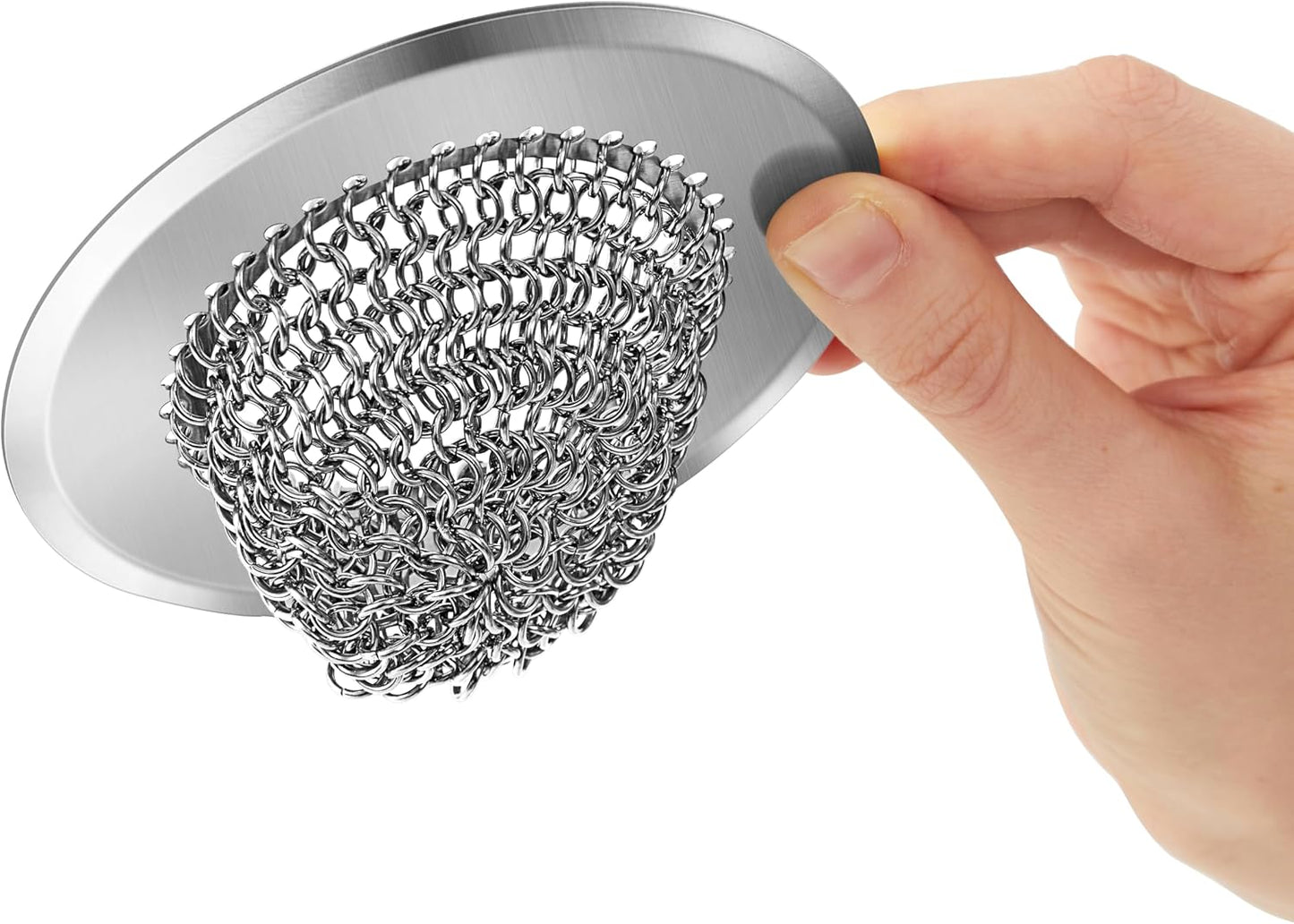 2 Pack 4.5 Inch Stainless Steel Sink Strainer Basket - 304 Stainless Steel Kitchen Sink Drain Filter, Universal Sink Mesh Basket, Hair Catcher, Food Waste Strainer, for Most Sinks
