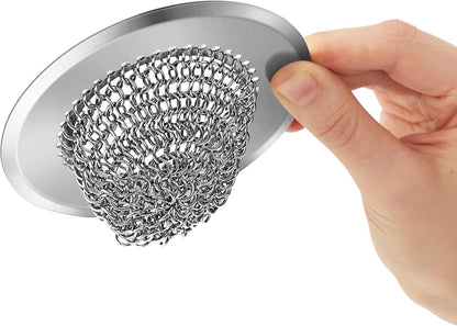 2 Pack 4.5 Inch Stainless Steel Sink Strainer Basket - 304 Stainless Steel Kitchen Sink Drain Filter, Universal Sink Mesh Basket, Hair Catcher, Food Waste Strainer, for Most Sinks