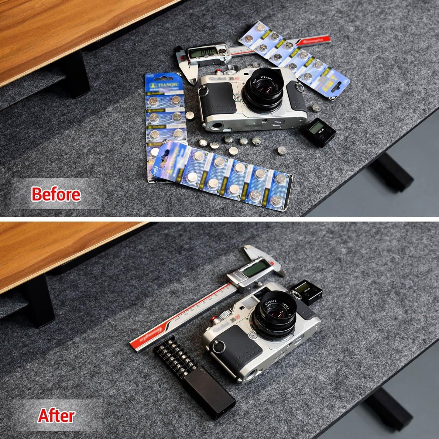 Hard Shell Battery Organizer Holder with Small Battery Tester, IP68 Waterproof Multi 82 Slots Batteries Vault Case for 40 AA & 12 AAA & 12 CR2032 CR2025 & 18 LR44 Button Cell/2 D Size Batteries Case