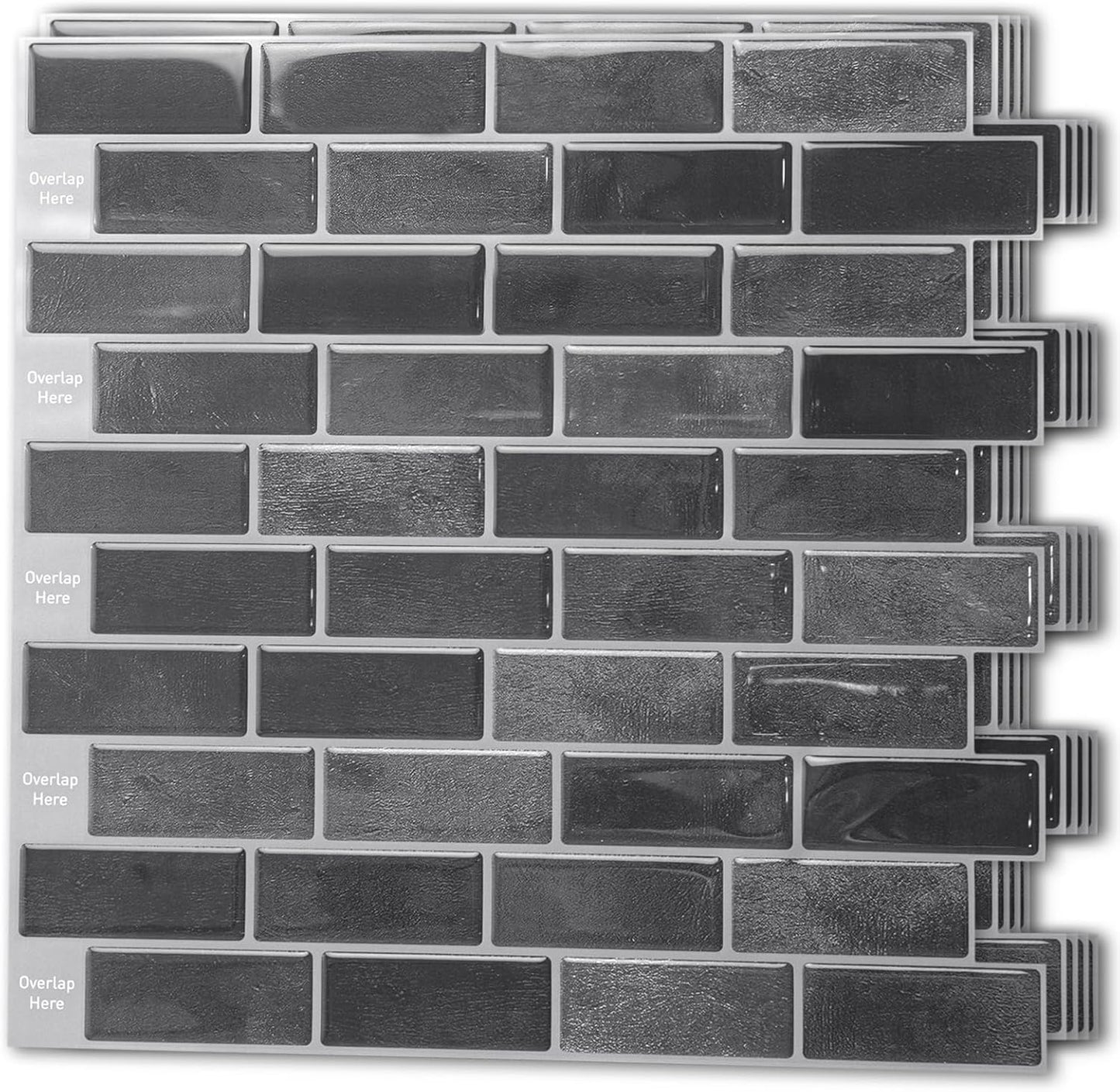 Art3d 10-Sheet Kitchen Backsplash Tiles Peel and Stick, Self Adhesive Wall Tile Sticker for Kitchen Island Bathroom Laundry Room RV Renter 12" x 12" - Jade Green