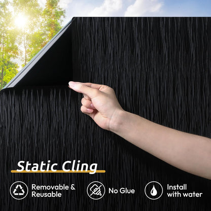 rabbitgoo Window Privacy Film Frosted Glass Film Removable Vinyl Door Coverings UV Blocking Decorative Static Cling Non-Adhesive Window Clings Sticker for Home Decor, 17.5 x 78.7 Inches