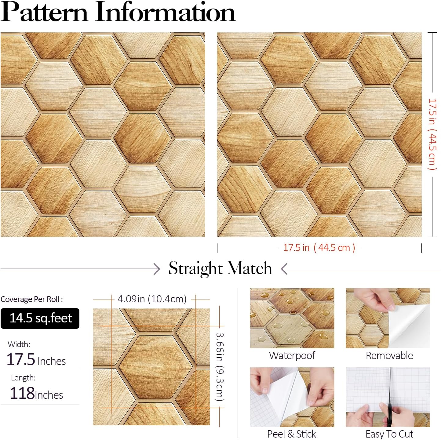 FunStick White Kitchen Wallpaper Peel and Stick Waterproof Herringbone Backsplash Wall Paper for Kitchen Bathroom Tile Wallpaper Removable White Contact Paper Peel and Stick for Cabinets 17.5"x118"