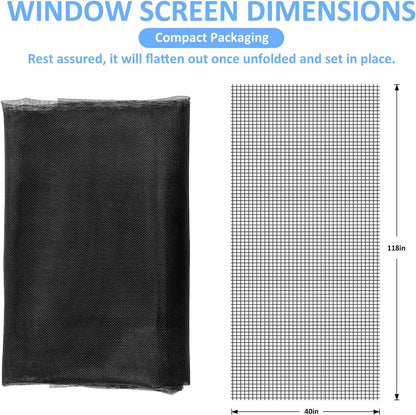 Magnetic Screen Door - Self Sealing, Heavy Duty, Hands Free Mesh Partition Keeps Bugs Out Let Breeze in- Pet and Kid Friendly - Keep Open Feature (Black, Fit Door Size 38 x 82 Inch)