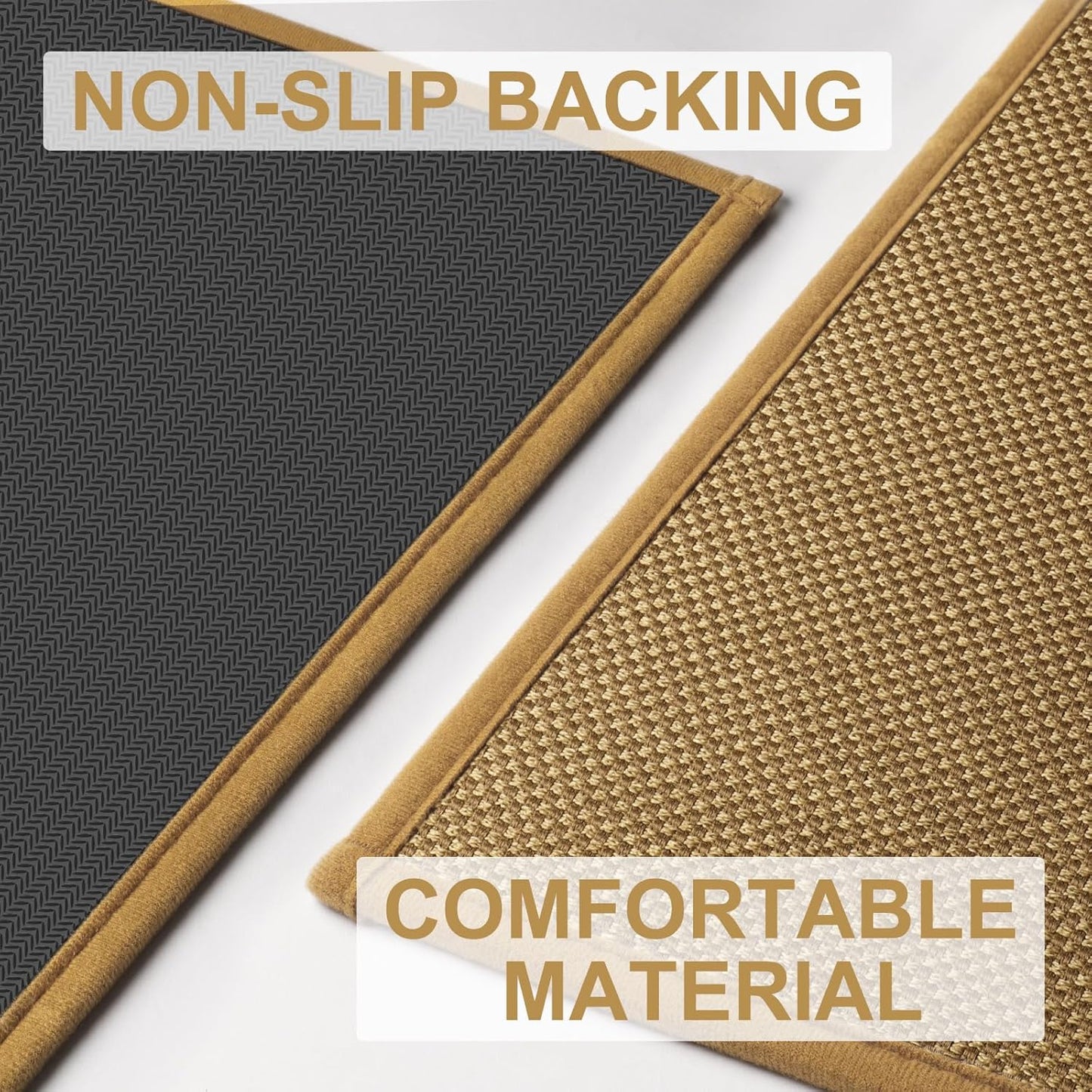 LEKEEPGO Door Mat 17"x29", Non Slip Door Mat Indoor Entrance, Rubber Backing Indoor Door mats Washable Absorbent Low-Profile Doormat Front Entryway Entry Resist Dirt Inside Door Mats, Khaki