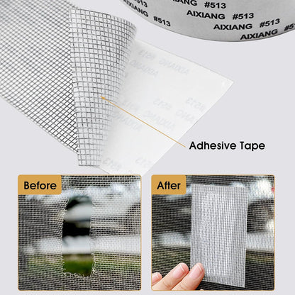 Screen Repair Tape - 2" x 15FT Window Screen Repair Tapes for Windows & Door Mesh Tears Holes, Strong Adhesive Screens Tapes Repair Mesh, Window Screens Repairs Kit(Grey)