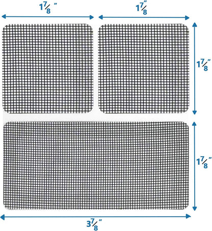 Screen Repair Patch Kit,Taocco Window and Door Screen Repair Kit,Strong Adhesive&Waterproof Fiberglass Covering Wire Mesh Repair for Holes and Tears,18 Patches(1⅞" x 1⅞" x 12pcs)（3⅞" x 1⅞" x 6pcs)