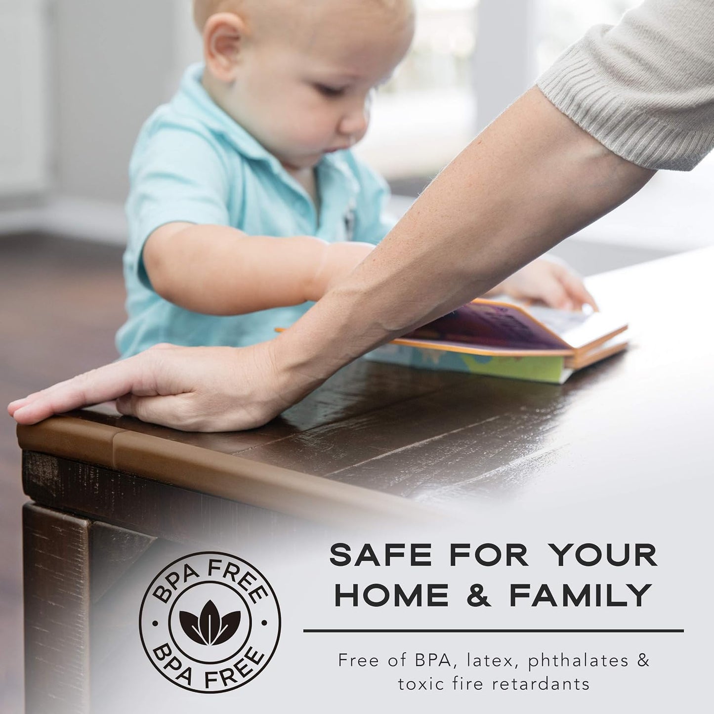 Bebe Earth Baby Proofing Corner Protectors, 12 Furniture Corner Guards Bumpers for Table - Clear Child Safety Protector for Home, New Parents and Couples