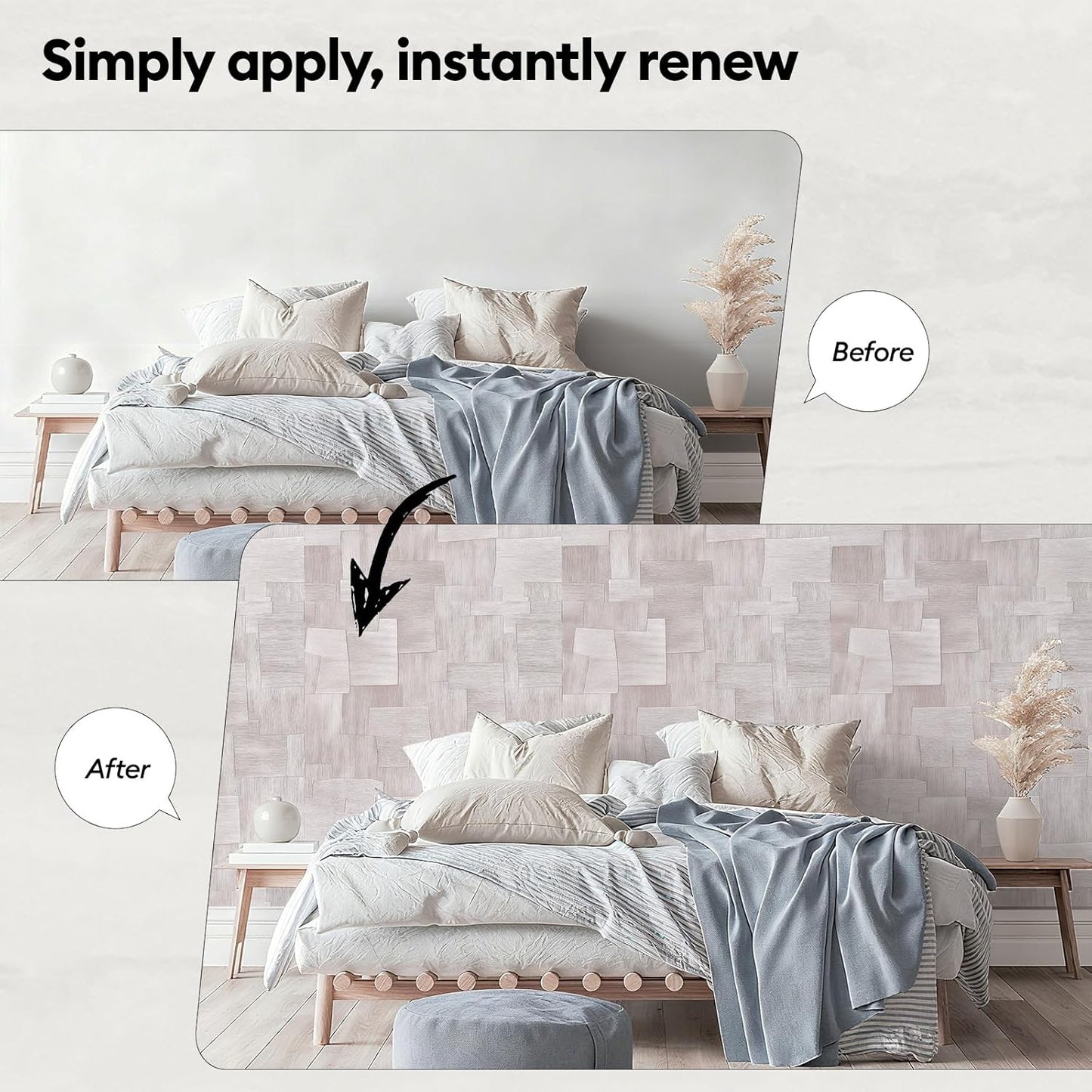 17"x118" Peel and Stick Wallpaper for Renter Friendly, Removable Wallpaper Peel and Stick, Self-Adhesive Textured Contact Paper for Walls, Cabinets, Countertops(Geometric Clay)