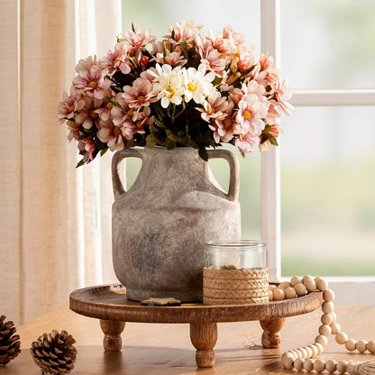 Ceramic Vase Set of 3, Modern Decorative Vases for Home Decor, Small Flower Pottery Vase Sets, Boho Farmhouse Rustic Vases for Living Room, Kitchen, Bedroom, Bathroom, Shelf, Table