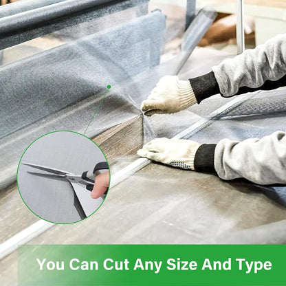 Window Screen Replacement Kit 32 Inch X 66 Feet Durable High Hardness Nanofibers Roll Screen Mesh Window Screen Repair Kit Black for Any Door and Window