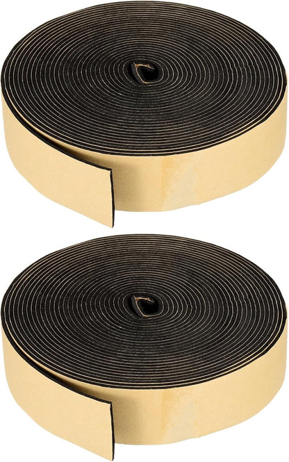 PATIKIL Foam Insulation Tape, 1-1/2" W x 1/8" t x 32.8FT Self Adhesive Weather Stripping Door Seal Strip for Door Window Air Conditioning, Black - Colors B